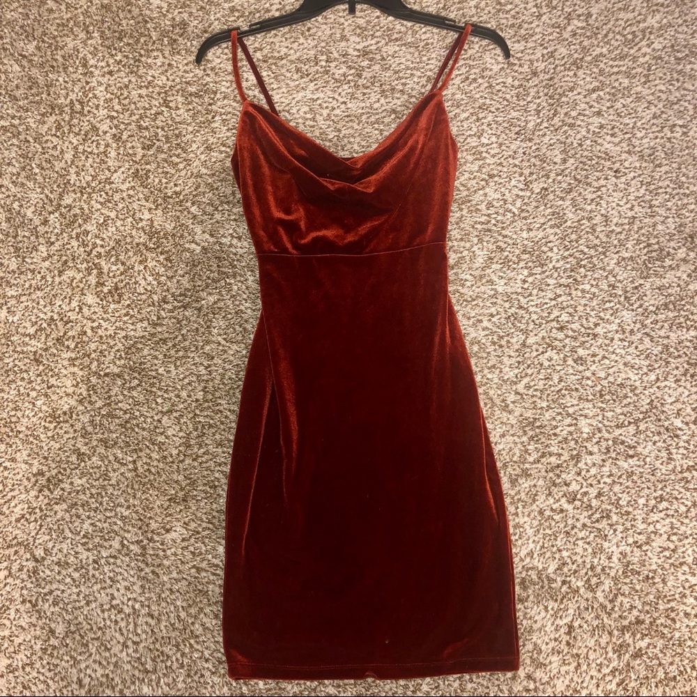 Velvet Auburn Party Dress
